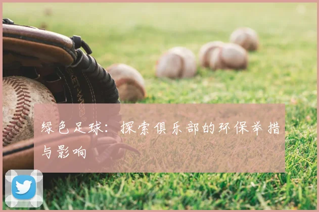 绿色足球：探索俱乐部的环保举措与影响